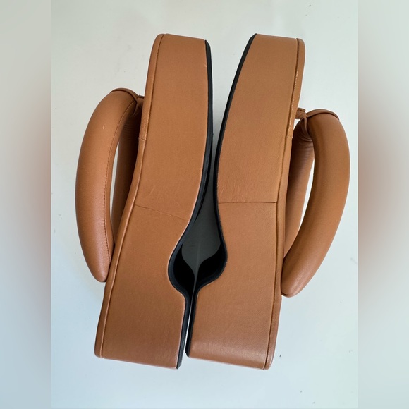 Staud Rio Puffy Leather Platform Sandals Tan 39 - Picture 8 of 10